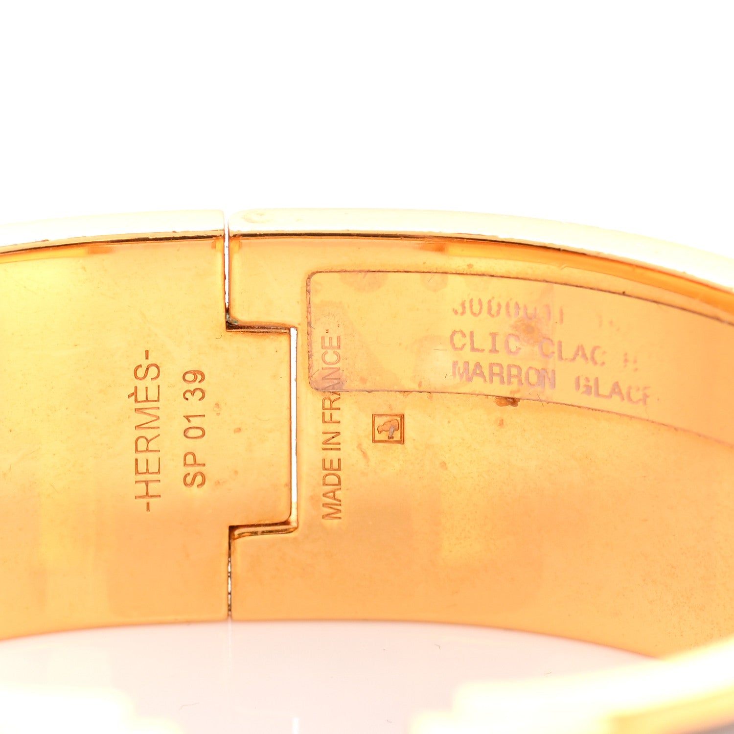 Hermes Enamel Wide Clic Clac H Bracelet PM Marron Glace 8 of 10