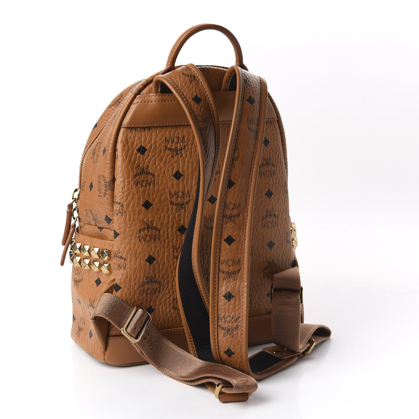 Visetos Small Side Stud Stark Backpack Cognac