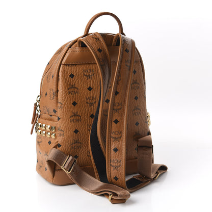 MCM Visetos Small Side Stud Stark Backpack Cognac 2 of 9