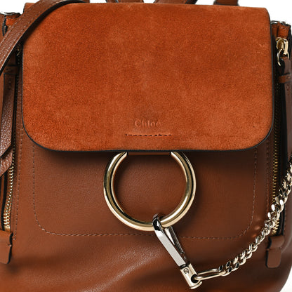 Chloe Suede Calfskin Medium Faye Backpack Tan 9 of 13