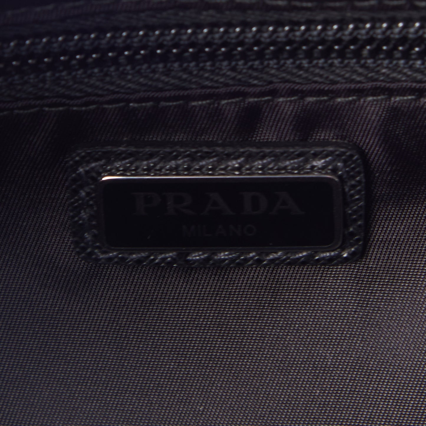 Re-Nylon Saffiano Travel Pouch Black