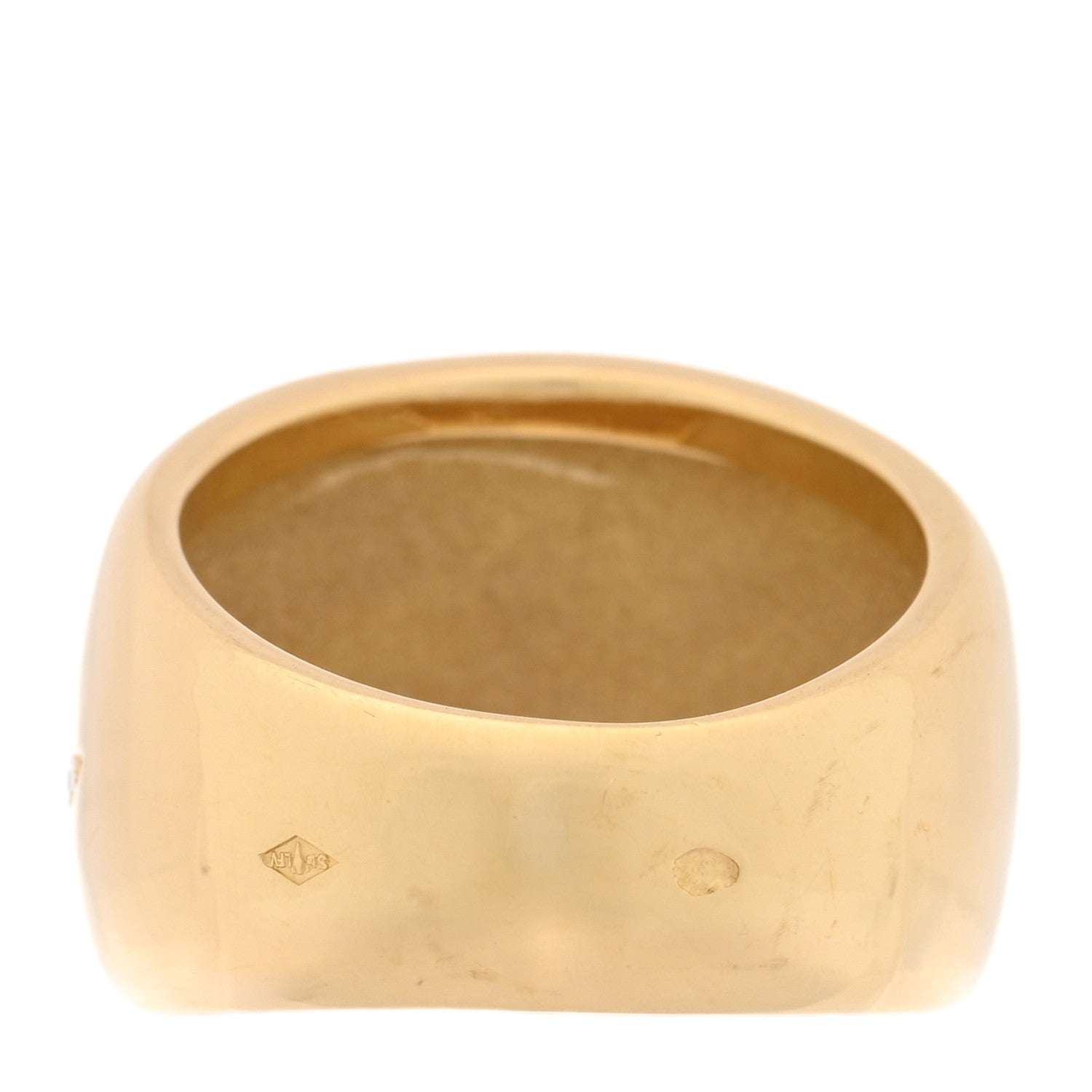 Van Cleef & Arpels 18K Yellow Gold Diamond Wave Ring 52 6 3 of 4