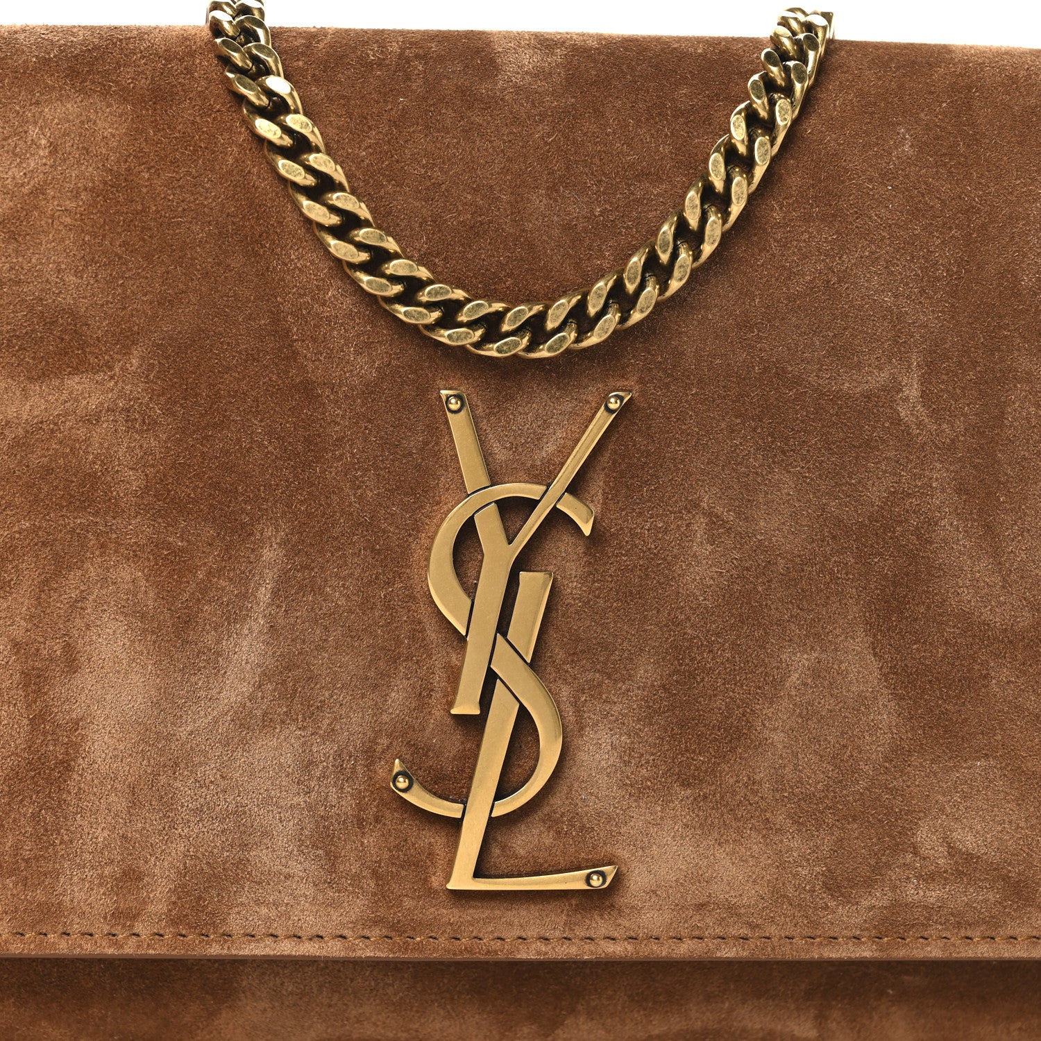 Saint Laurent Suede Medium Monogram Kate Satchel Macaron 8 of 10