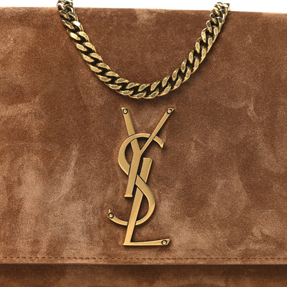 Saint Laurent Suede Medium Monogram Kate Satchel Macaron 8 of 10