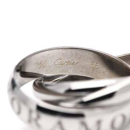 Cartier 18K White Gold Amour Trinity Ring 55 7.25 4 of 7