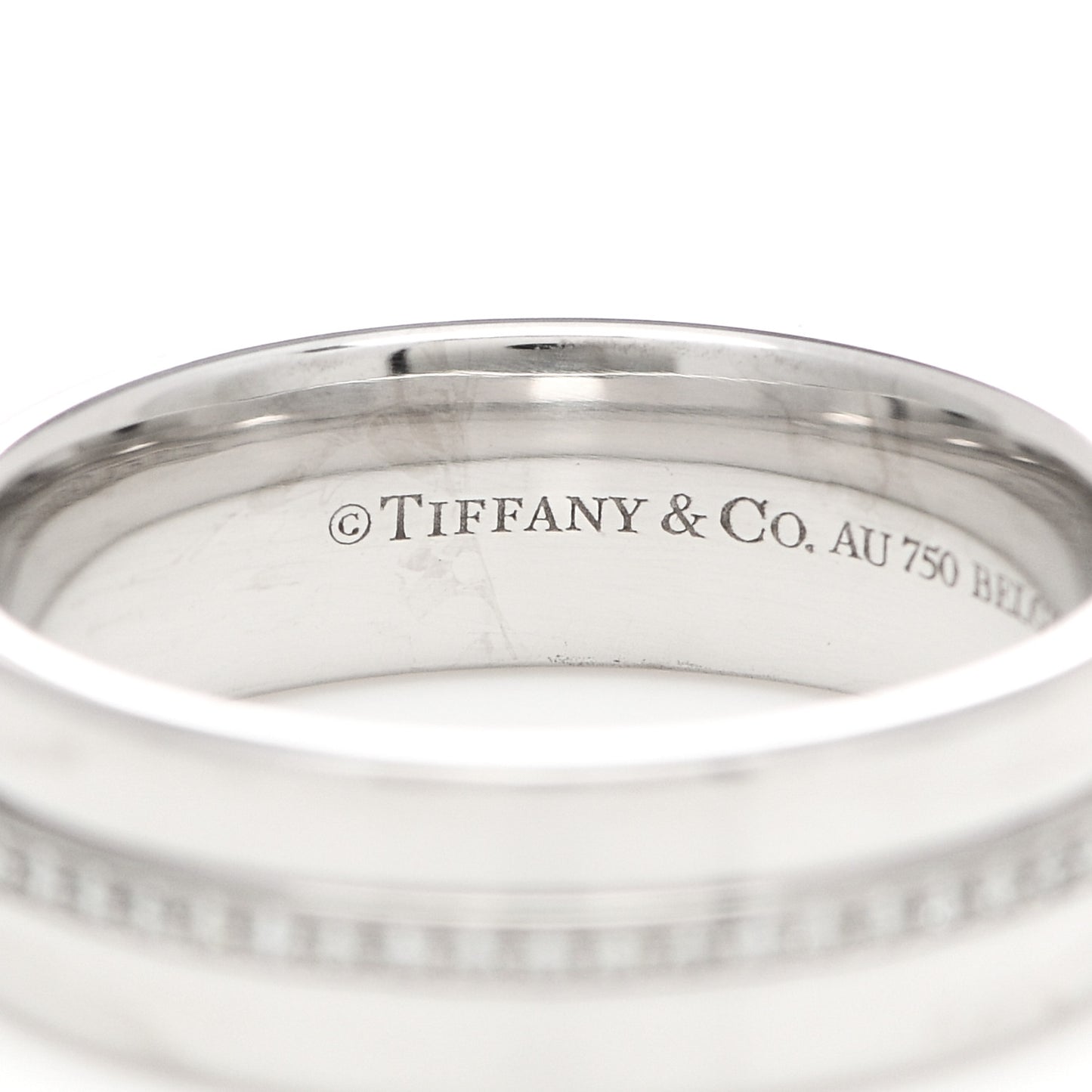 18K White Gold Diamond Wide T Two Ring 50 5.5