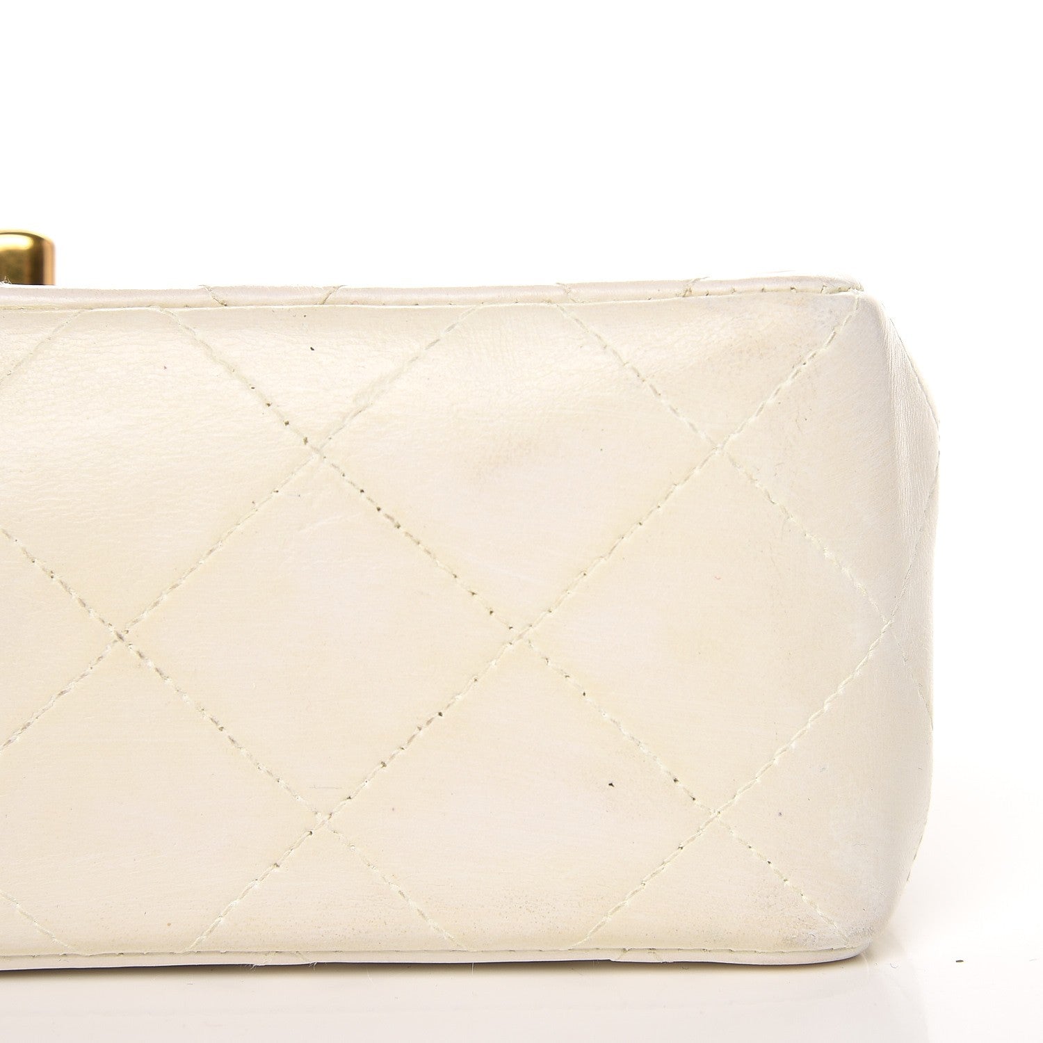 Chanel Lambskin Quilted Mini Square Flap White 10 of 12