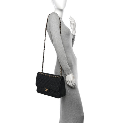 Chanel Caviar Quilted Jumbo Double Flap Black 2 of 17