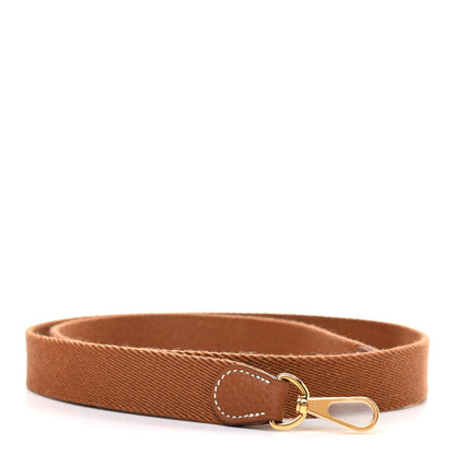 Hermes Toile Taurillon Clemence Shoulder Strap Gold 1 of 3