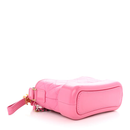Chanel Aged Calfskin Quilted Small Gabrielle Hobo Rose 4 of 15