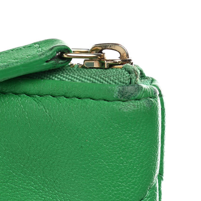 Chanel Shiny Goatskin Quilted Chanel 19 Pouch Green 9 of 15