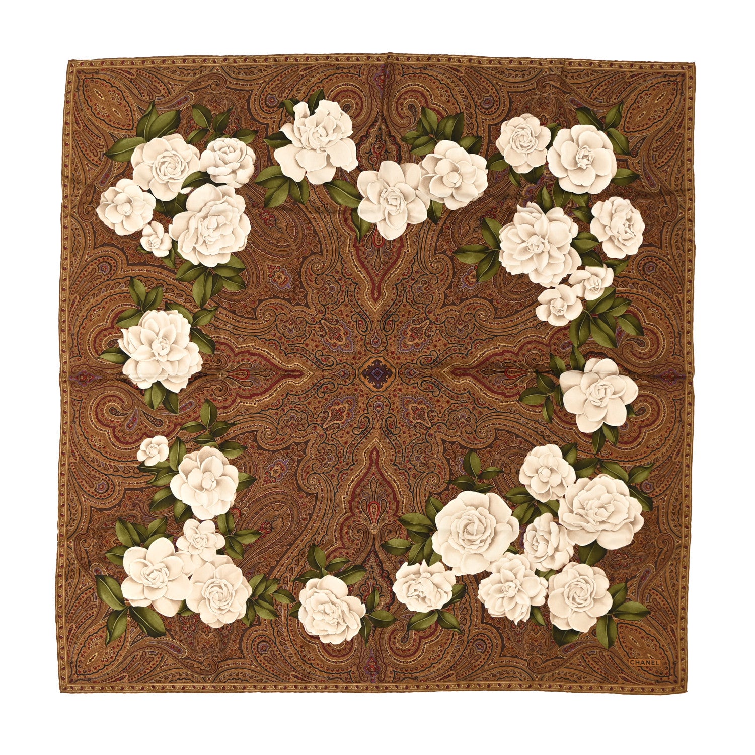 Chanel Silk CC Floral Square Scarf Multicolor 1 of 8