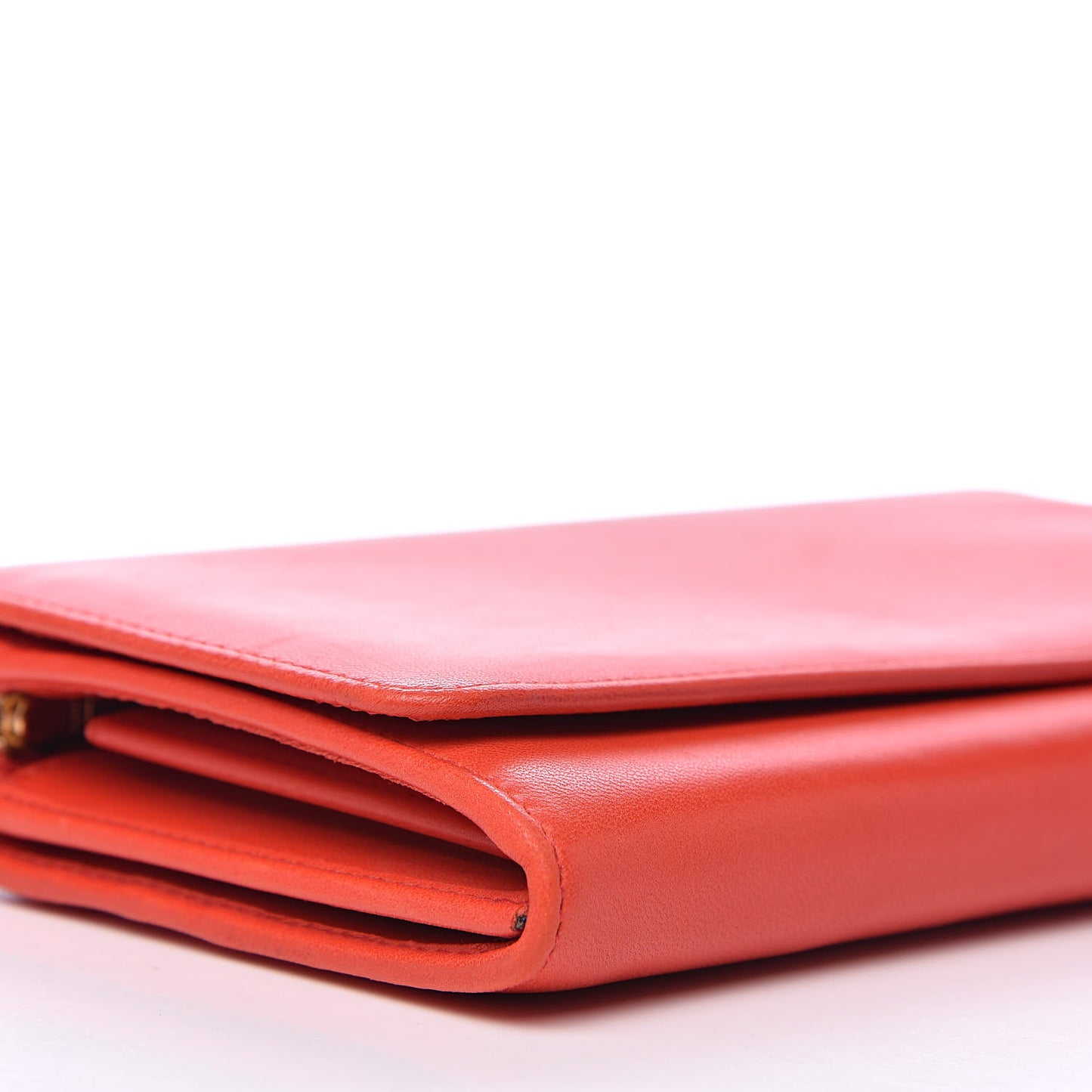 Lambskin Continental Clutch Primary Red