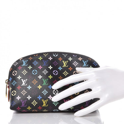 Louis Vuitton Monogram Multicolor Cosmetic Pouch Black Grenade 2 of 6