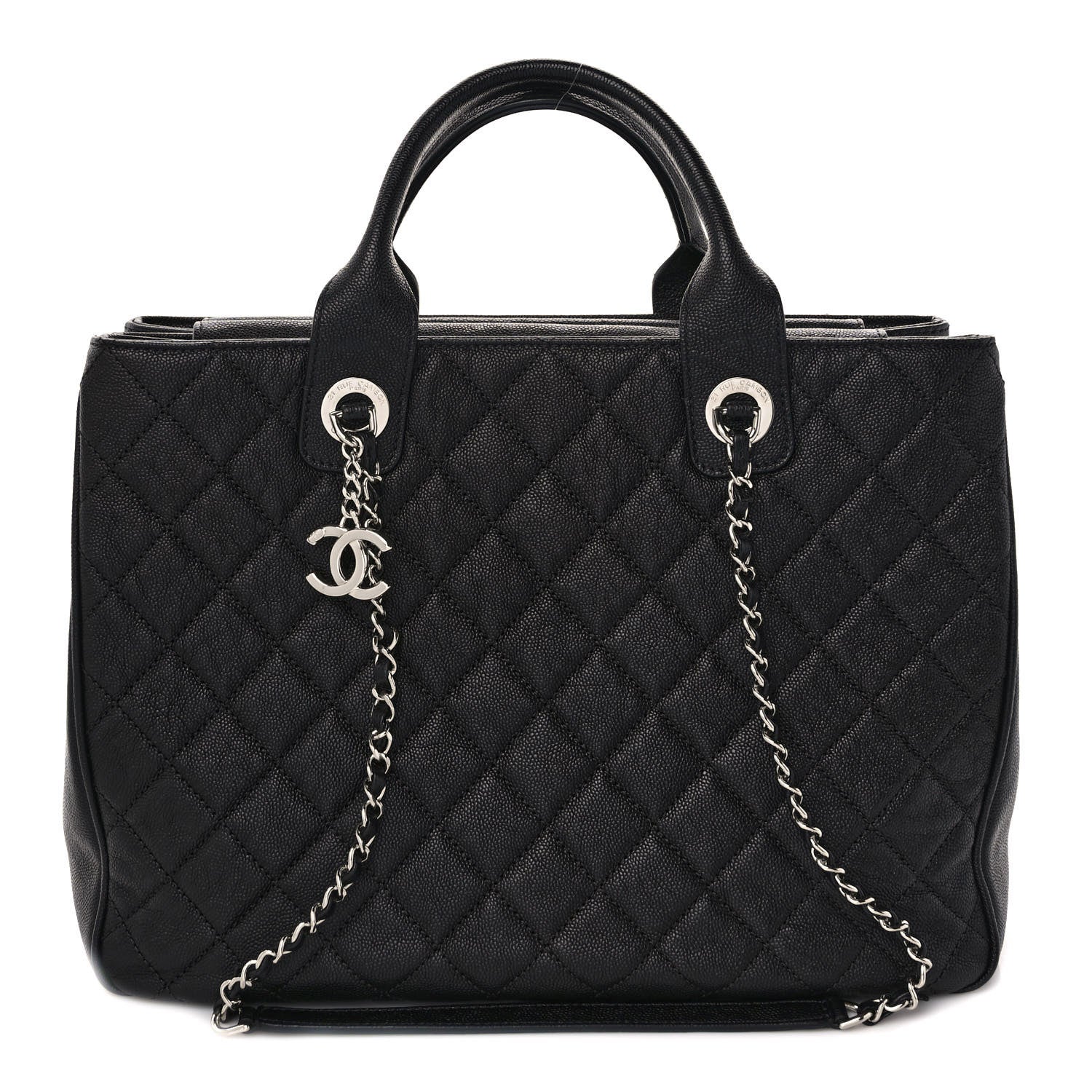 Chanel Caviar Quilted Large Urban Companion Top Handle Shopping Tote Black 1 of 9