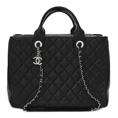 Chanel Caviar Quilted Large Urban Companion Top Handle Shopping Tote Black 1 of 9