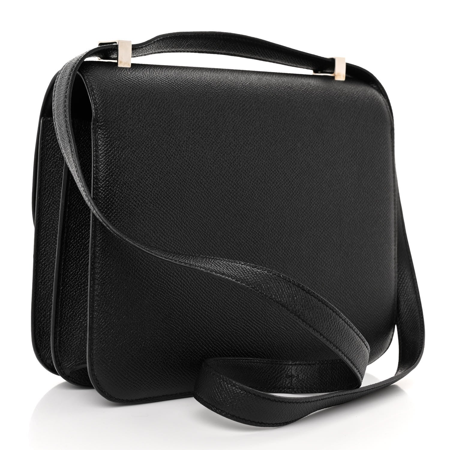 Hermes Epsom Enamel Constance 24 Black Bleu Saint Cyr 3 of 11