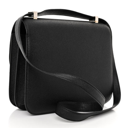 Hermes Epsom Enamel Constance 24 Black Bleu Saint Cyr 3 of 11