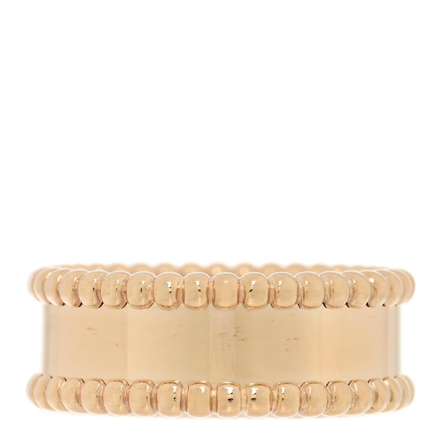 Van Cleef & Arpels 18K Yellow Gold Perlee Signature Ring 54 7 3 of 4