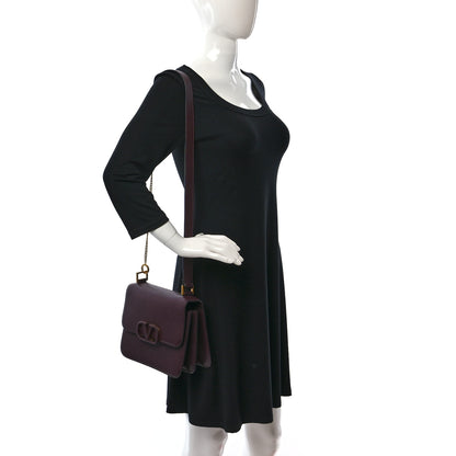 Valentino Garavani Grained Calfskin Large VSling Shoulder Bag Rubin 2 of 8