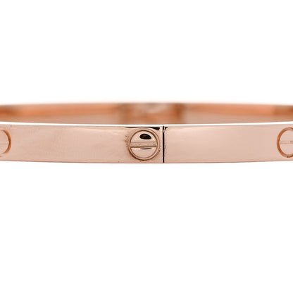 Cartier 18K Pink Gold Small LOVE Bracelet 17 4 of 8