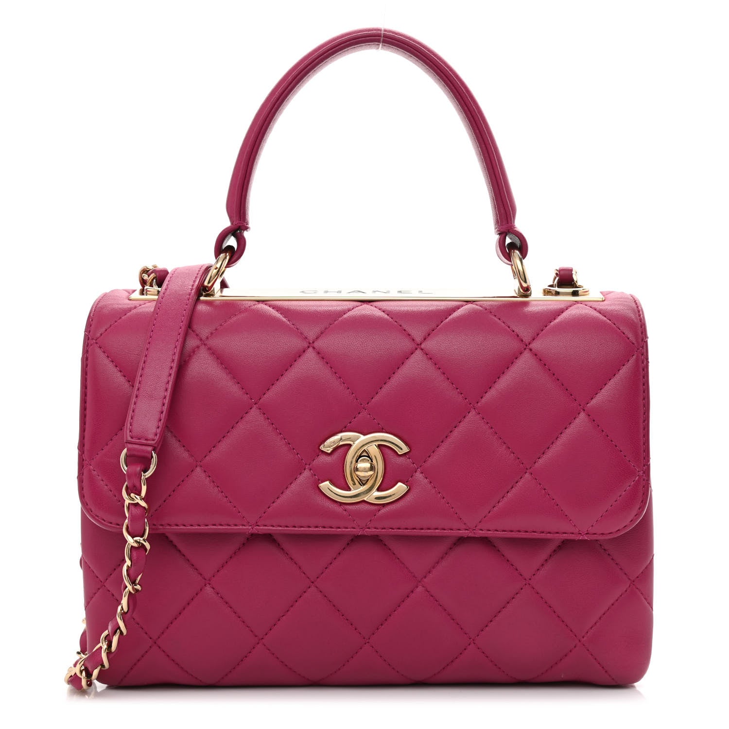 Chanel Lambskin Quilted Small Trendy CC Flap Dual Handle Bag Pink 1 of 11