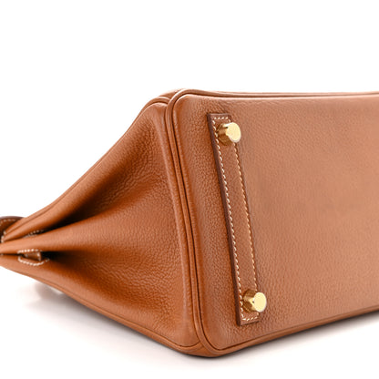 Hermes Natural Barenia Faubourg Birkin 25 Fauve 9 of 16