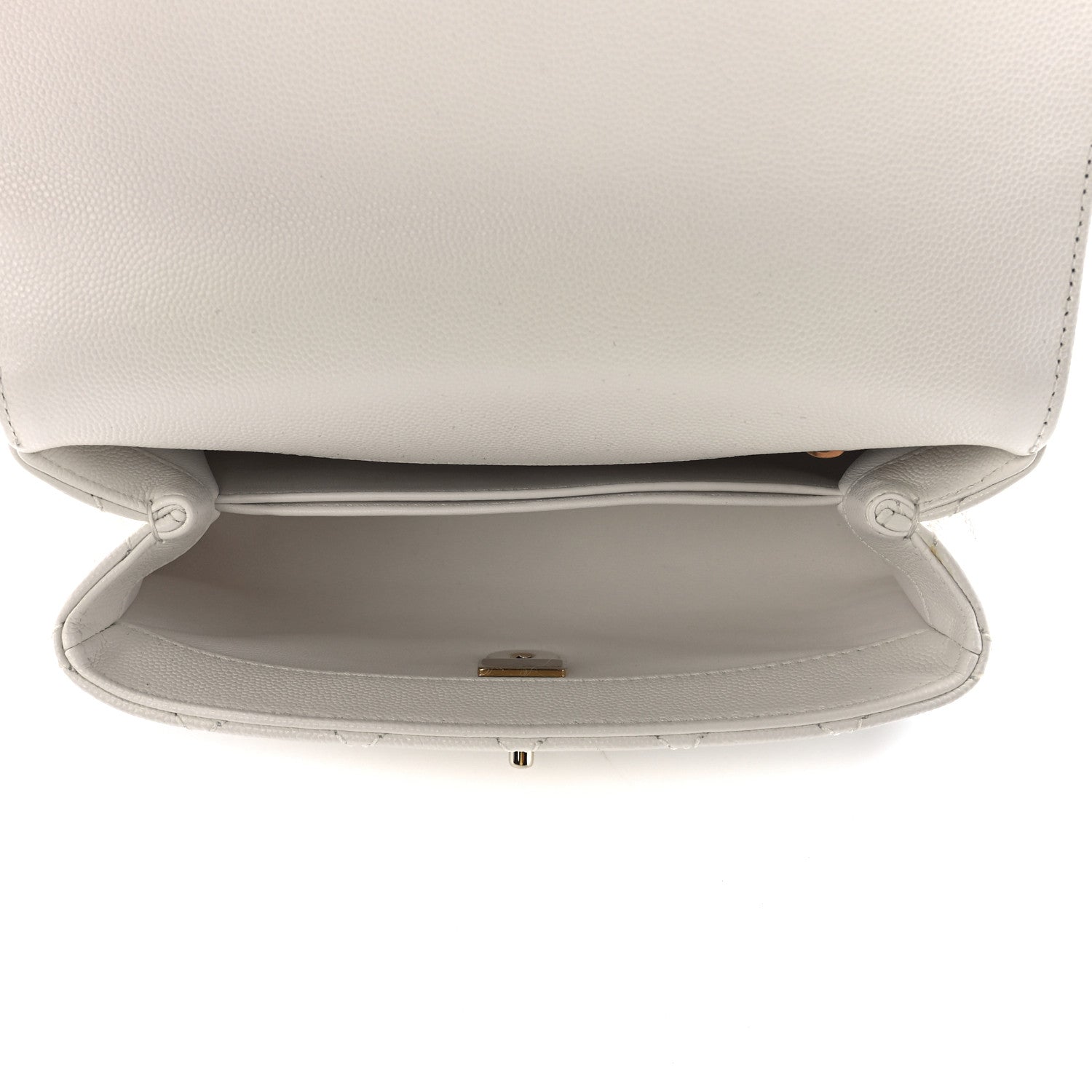 Chanel Caviar Quilted Mini Coco Handle Flap White 5 of 11