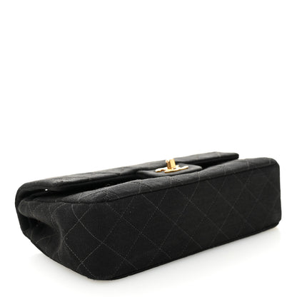 Chanel Jersey Quilted Small Double Flap Black 4 of 12