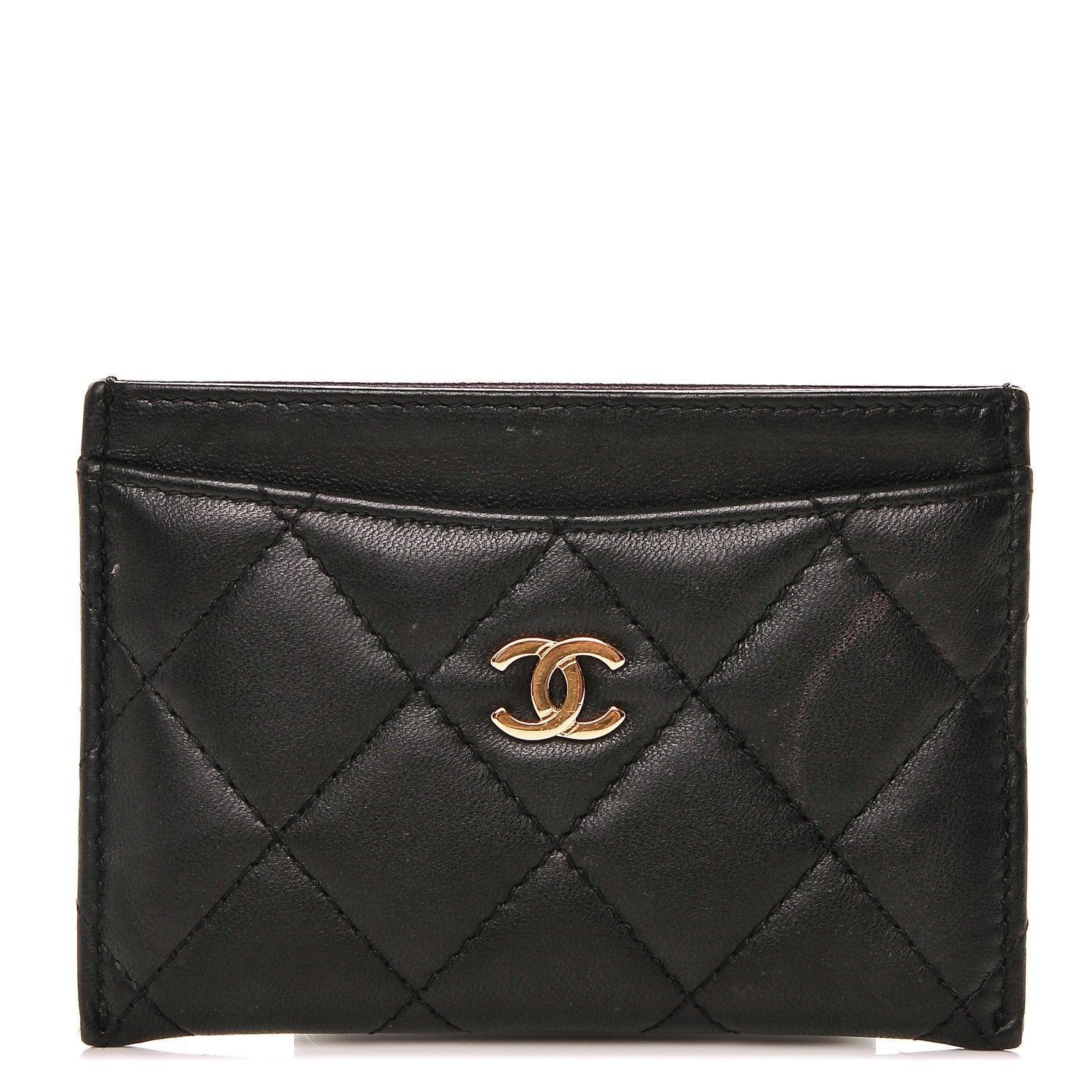Chanel Lambskin Quilted Card Holder Black 1 of 7