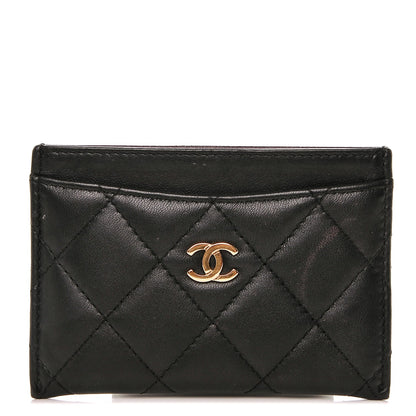 Chanel Lambskin Quilted Card Holder Black 1 of 7