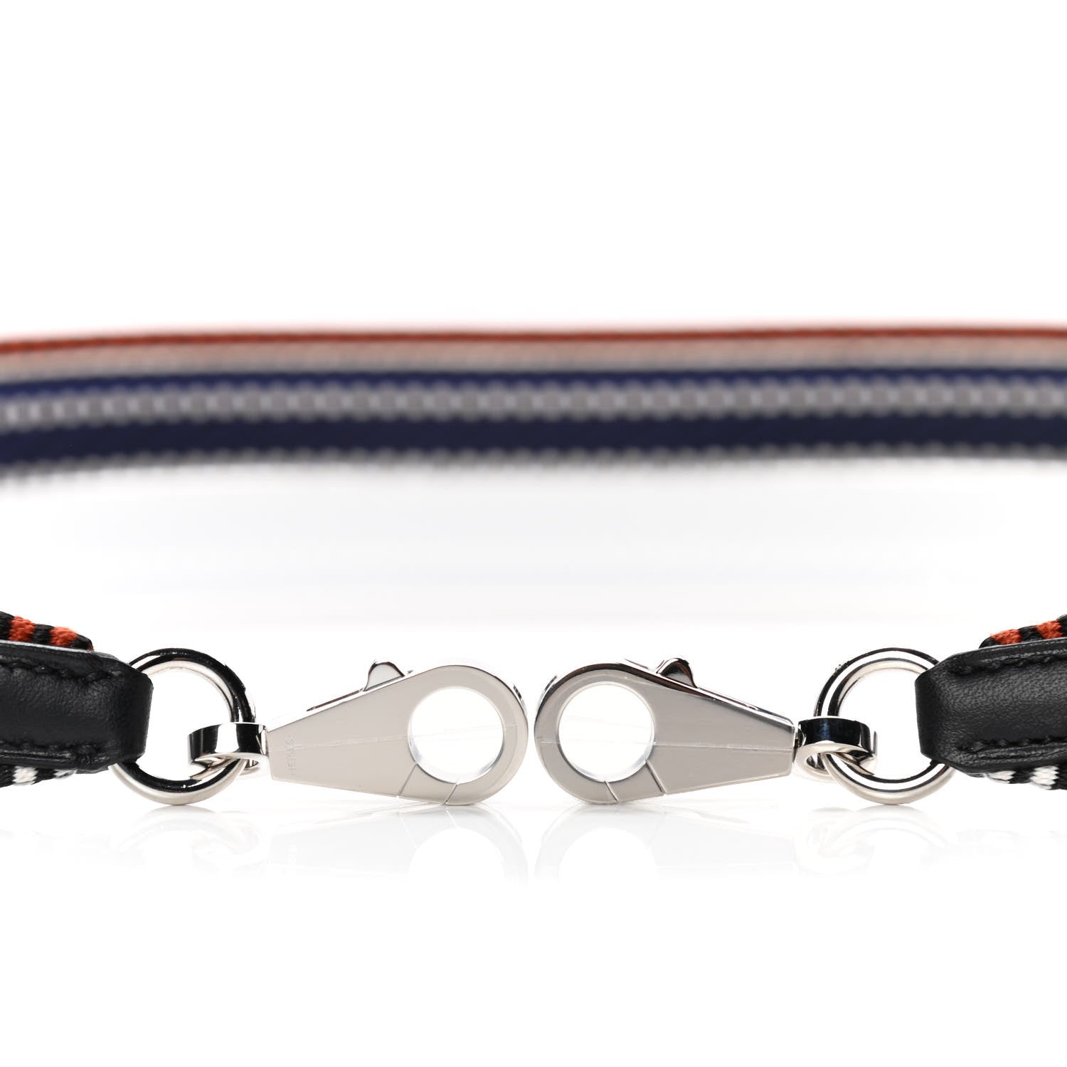 Hermes Toile Swift 25mm Sangle Cavale Shoulder Strap Terre Battue Bleu Indigo Black 3 of 4