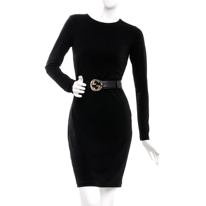 Gucci Guccissima Interlocking G Belt 95 38 Black 2 of 7