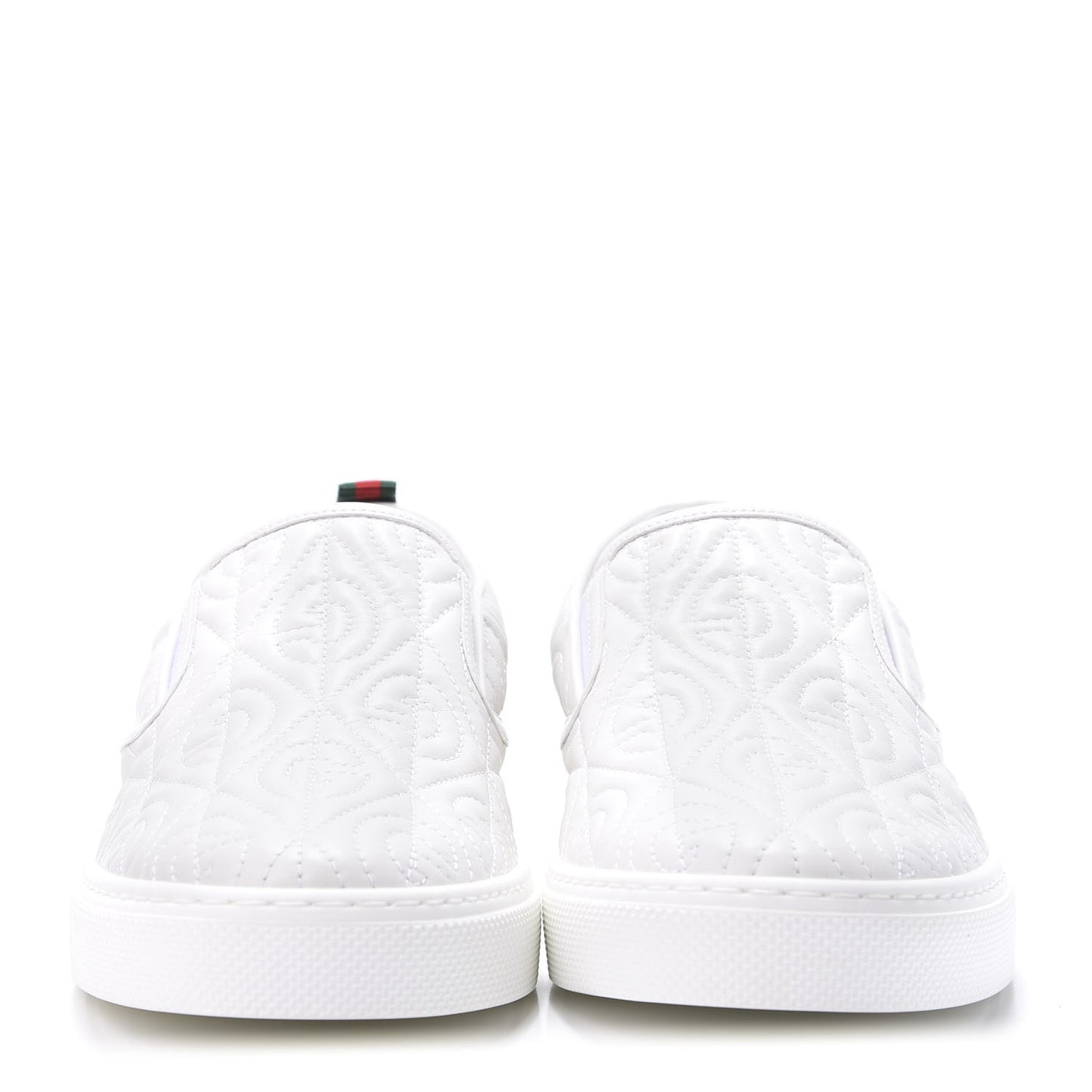 Nappa Web G Rhombus Quilted Mens Slip On Sneakers 7 Great White