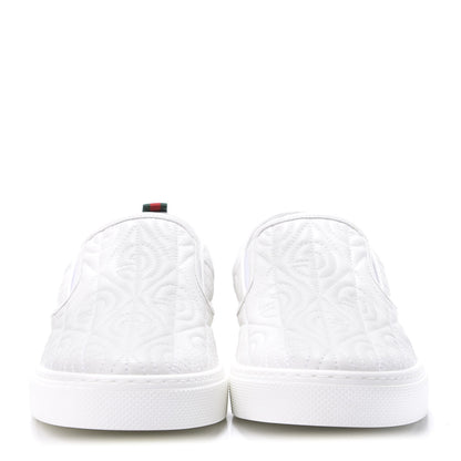 Gucci Nappa Web G Rhombus Quilted Mens Slip On Sneakers 7 Great White 2 of 10