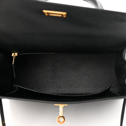 Hermes Epsom Kelly Sellier 25 Black 5 of 14
