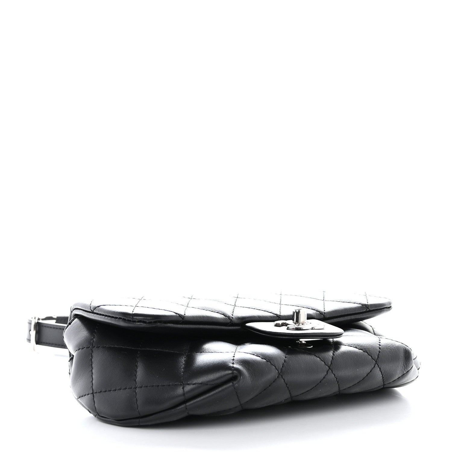 Chanel Calfskin Quilted CC Uniform Flap Belt Bag Black 4 of 12