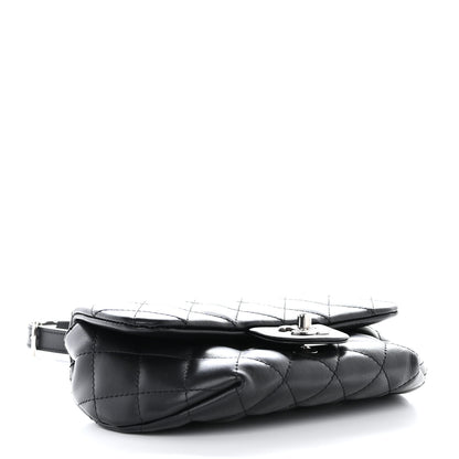 Chanel Calfskin Quilted CC Uniform Flap Belt Bag Black 4 of 12