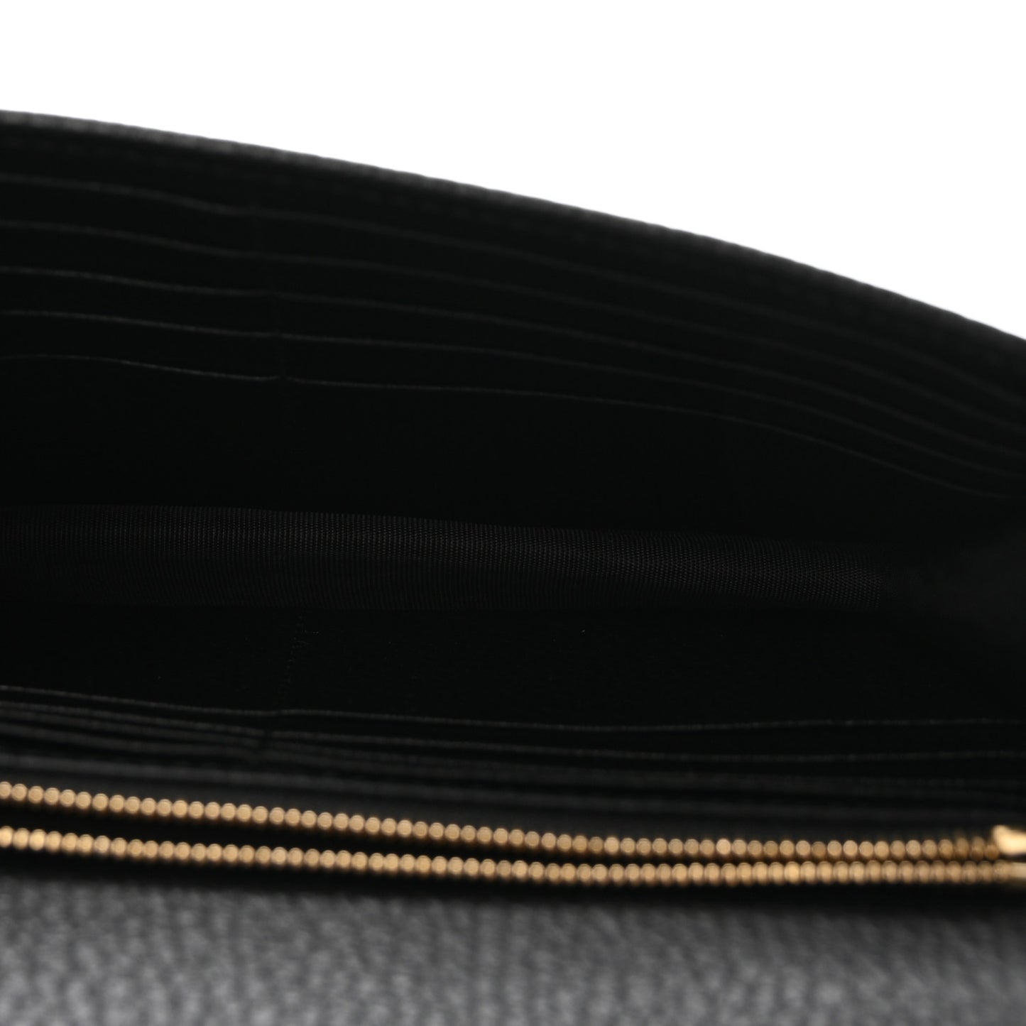 Dollar Calfskin Interlocking G Chain Wallet Black