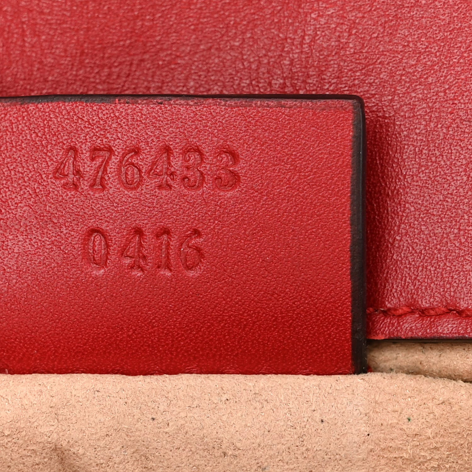 Gucci Calfskin Matelasse Super Mini GG Marmont Shoulder Bag Hibiscus Red 7 of 10