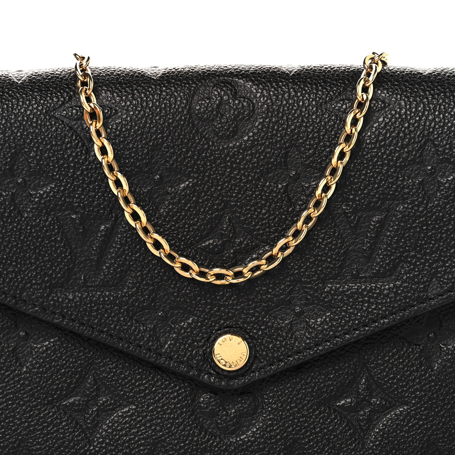 Louis Vuitton Empreinte Pochette Felicie Chain Wallet Black 8 of 11