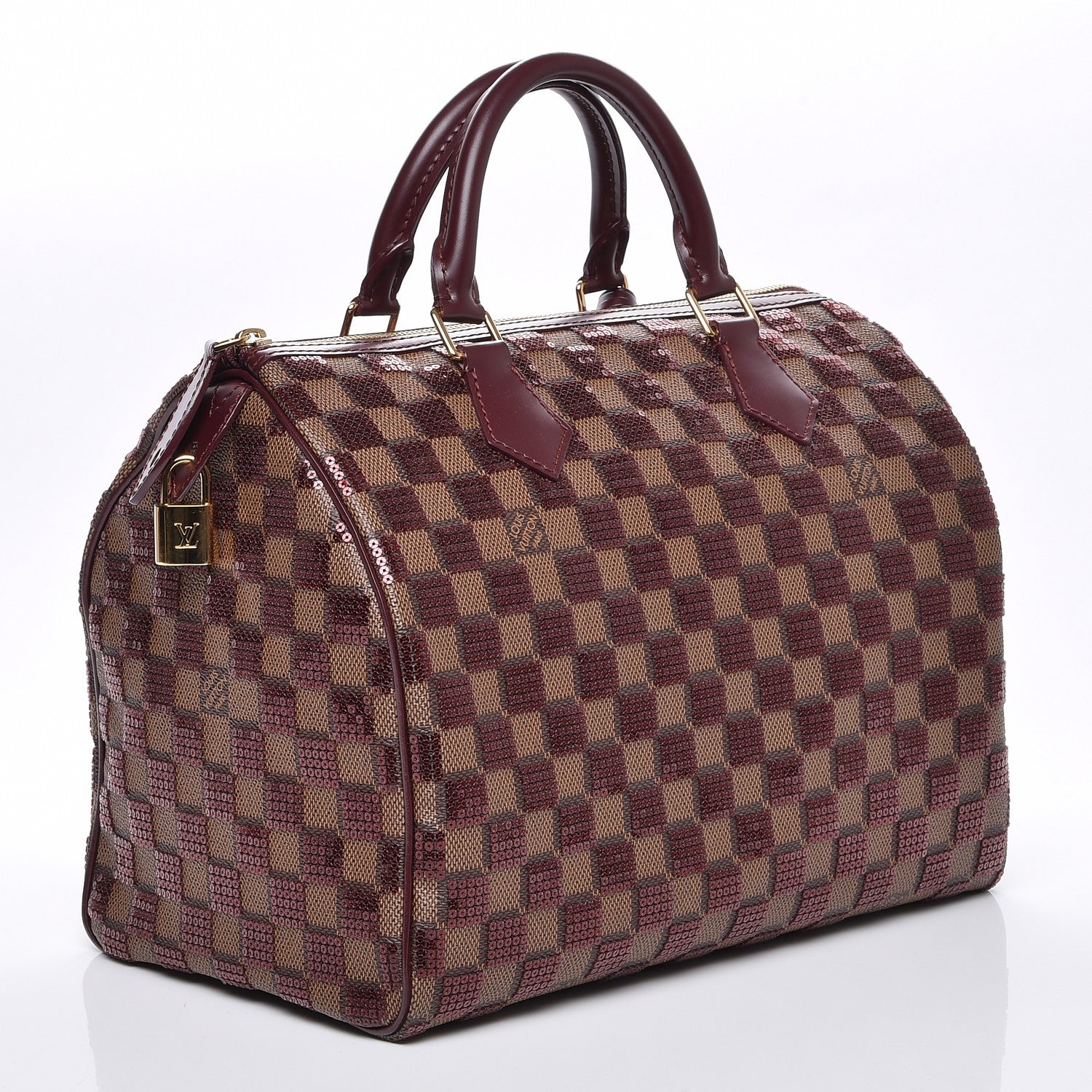 Louis Vuitton Damier Paillettes Speedy 30 Rouge 3 of 9