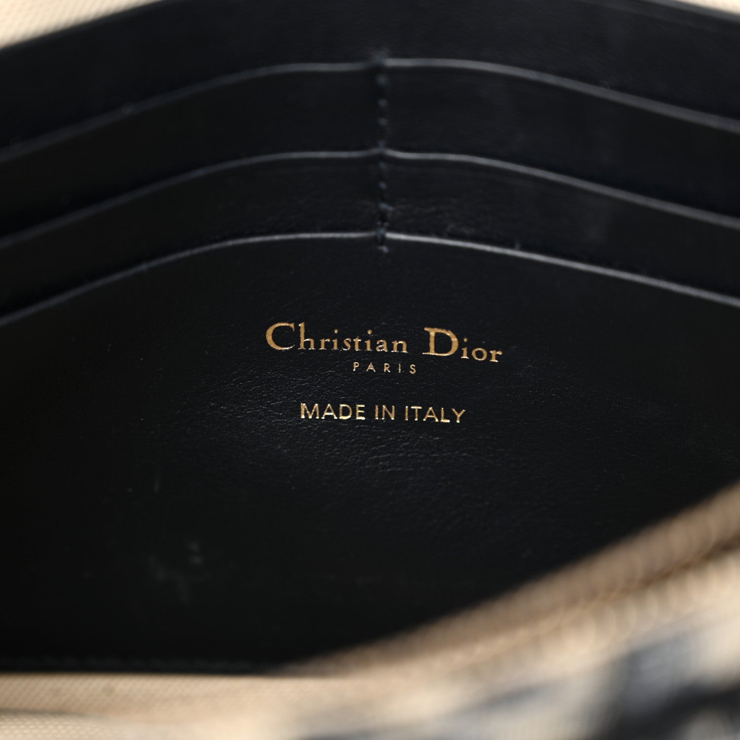 Christian Dior Oblique Saddle Chain Pouch Blue 6 of 12