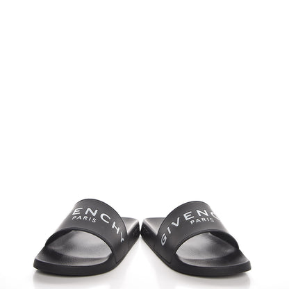 Givenchy Rubber Logo Pool Slide Sandals 35 Black 6 of 11