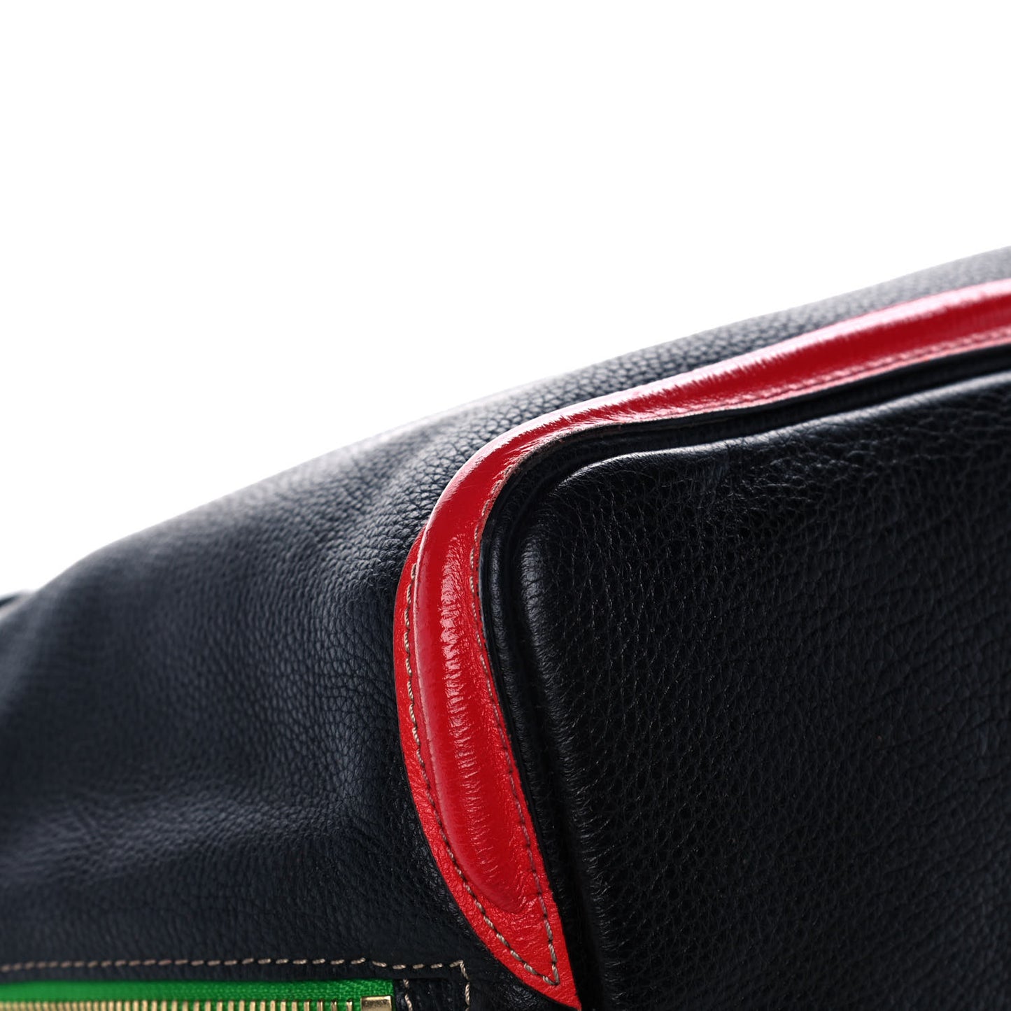 Pebbled Calfskin Skull Padlock Tote Black Navy Red Green