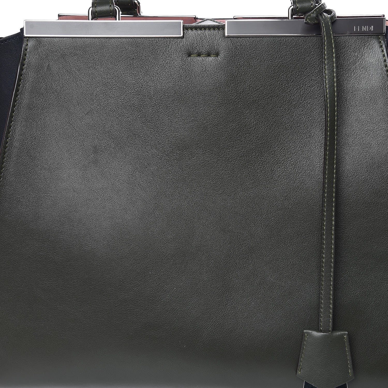 Fendi Vitello Large 3Jours Tote Verde Prato Blue Notte 15 of 17