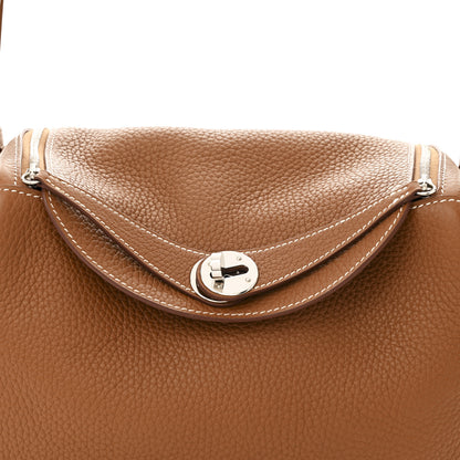 Hermes Taurillon Clemence Lindy 26 Gold 8 of 12