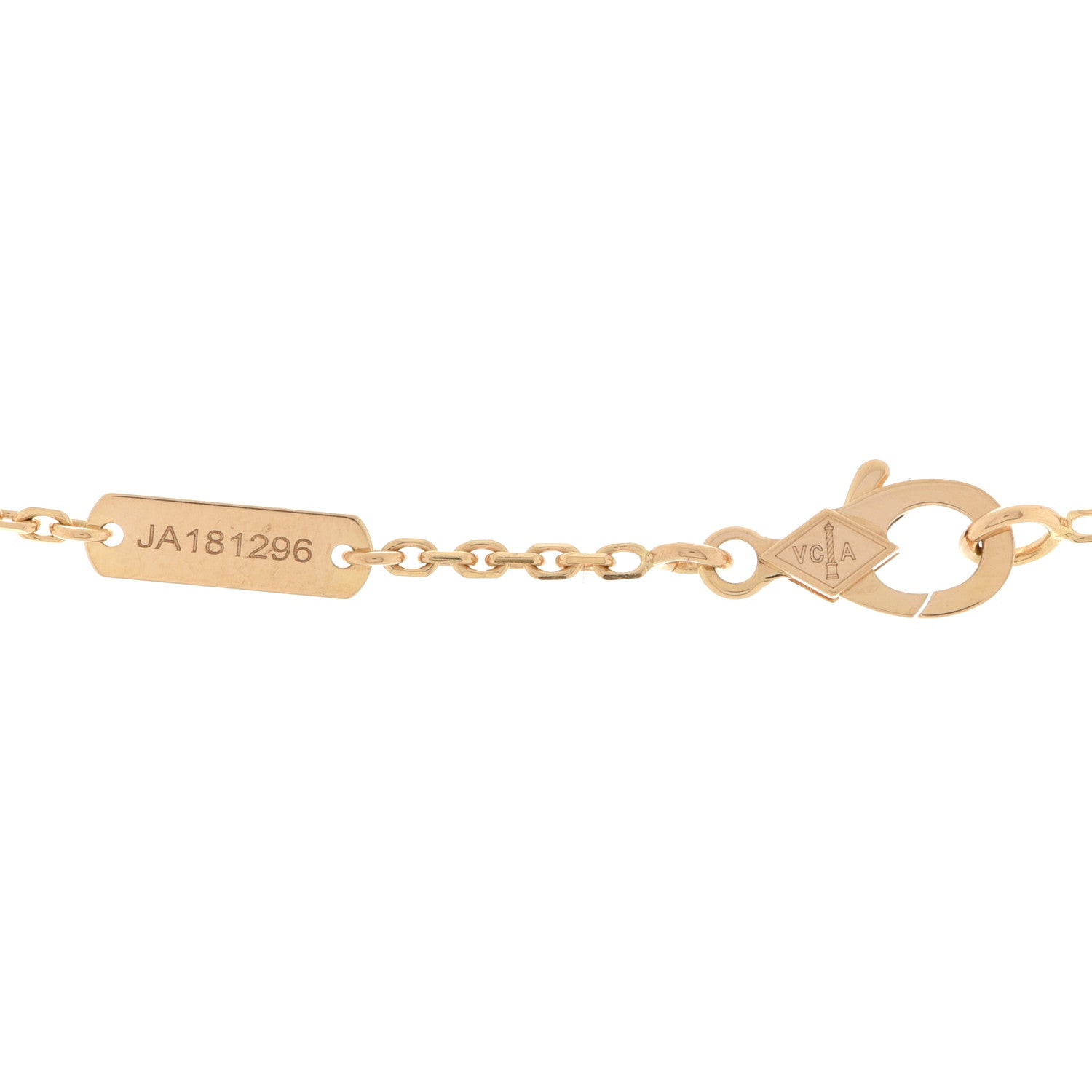 Van Cleef & Arpels 18K Yellow Gold Diamond Yellow Mother of Pearl Vintage Alhambra Pendant Necklace 5 of 6
