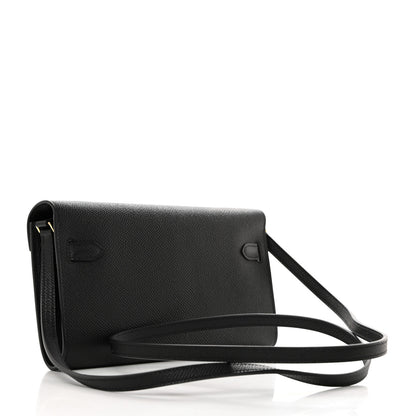 Hermes Epsom Kelly Wallet To Go Black 2 of 9