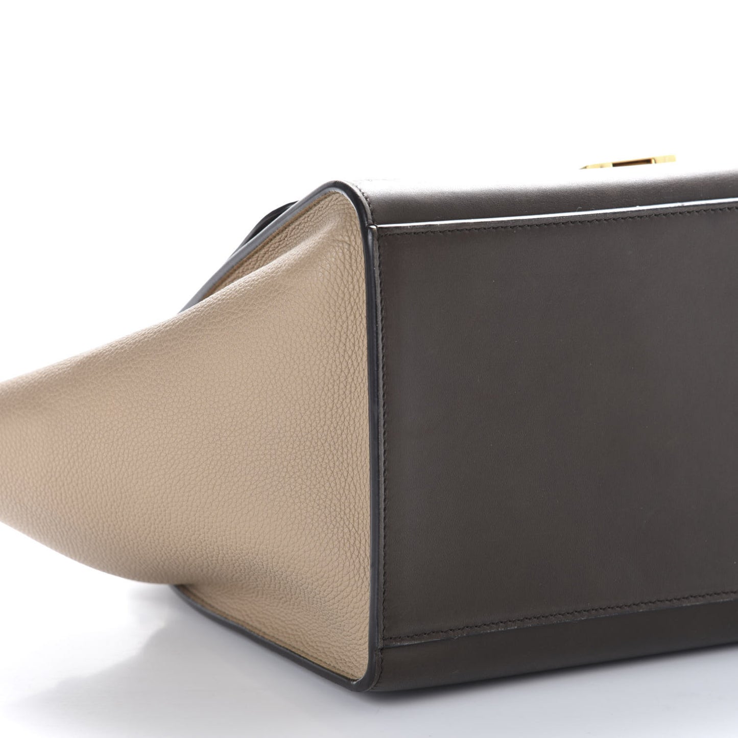 Sleek Calfskin Tri-color Small Trapeze Wine